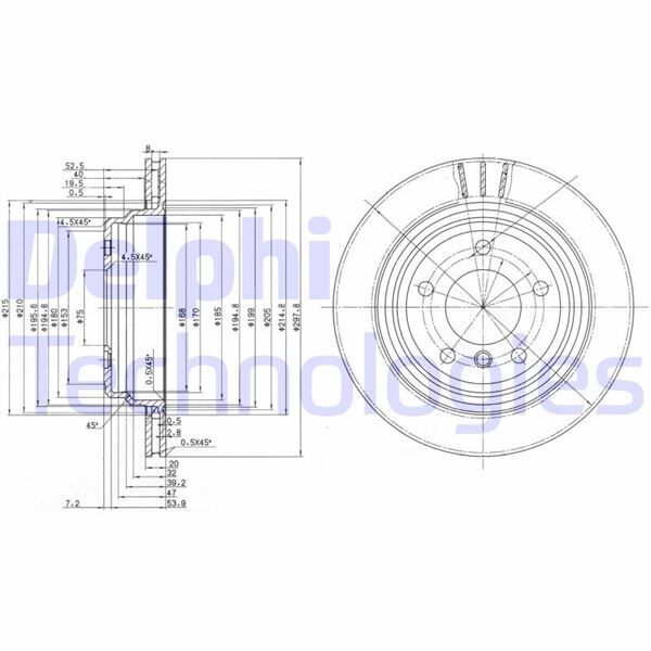 DELPHI BG3042 FREN DISKI ARKA BMW E39