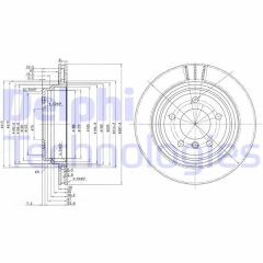 DELPHI BG3042 FREN DISKI ARKA BMW E39