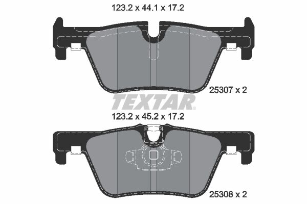 TEXTAR 2530701 FREN BALATASI ARKA BMW F20 F21 F22 F23 F30 F31 F34 F32 F33 F36