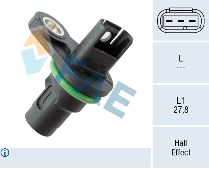 FAE 79382 KRANK MILI KONUM SENSORU BMW N52 N54 N63 S65 E81 E82 E87 E88 E90 E91 E92 E93 E60 E61 F10 F11 F18 E63 E64 F06 F12 F13 E65 E66 F01 F02 E84 E83 F25 E70 E71 E85 E86 E89