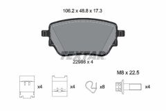TEXTAR 2298601 FREN BALATASI ARKA MERCEDES W177 V177 W247 C118 X118 H247 X247