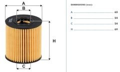FILTRON FILT OE 673 207/206/307/BOXER III/NEMO /BIPPER/TRANSIT V-347 YAG FILTRESI 1109.CK/1109.CL/6C1Q 6744 AA/1629084080 / E149234