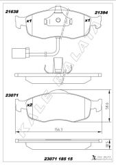 KALE 23071 185 15 ANS KD13 FREN BALATASI ÖN FORD MONDEO 93> KABLOSUZ