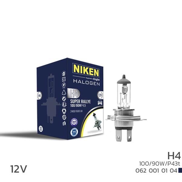 NIKEN 0620010104 NIKEN H4 100W/90W HALOJEN AMPUL P43t 12V