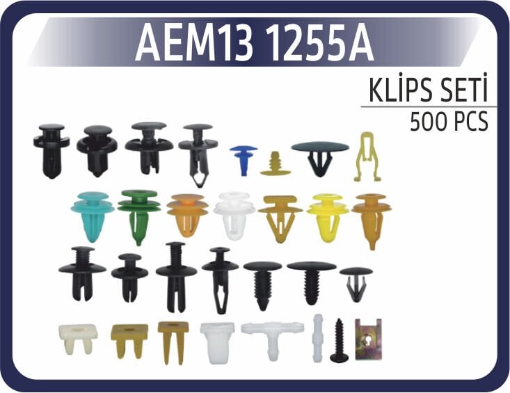 AEM13 1255A KLIPS SET KARIŞIK 500 ADET