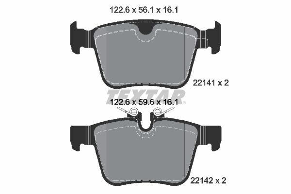 TEXTAR 2214101 FREN BALATASI ARKA LAND ROVER DISCOVERY L550 RANGE ROVER L538 L551 L560 . VOLVO S90 16> V90 V60 XC60 XC90 14>