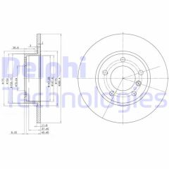 DELPHI BG2622 FREN DISKI ON BMW E36
