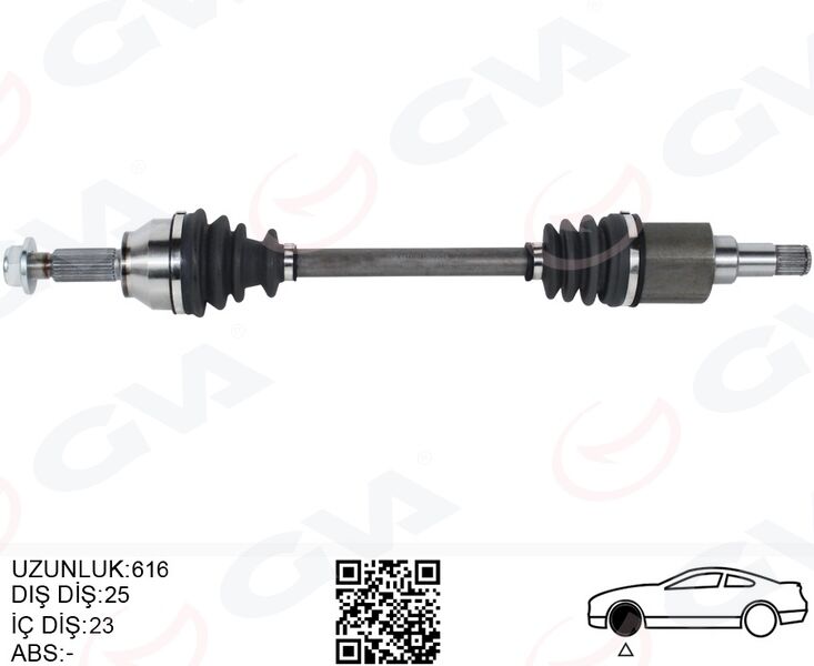 GVA 4433101 ON AKS KOMPLE SOL FORD TRANSİT COURIER 1.5 -1.6 TDCİ 14>