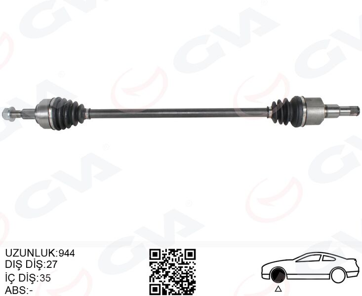 GVA 4435012 ÖN AKS KOMPLE SAĞ FORD YENI FOCUS IV 17> SANZ. OTOMATIGI 8 VITES 1.5L DURATORQ-TDCI