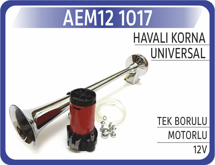 AEM12 1017 HAVALI KORNA TEK BORULU MOTORLU 12V