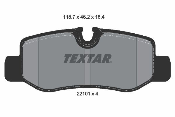 TEXTAR 2210101 FREN BALATASI ARKA MERCEDES VITO W447