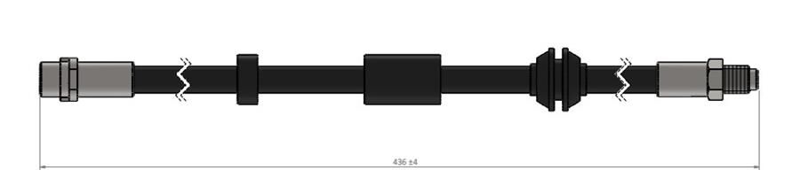 CAVO C900601A ÖN FREM HORTUMU VOLVO C70 II CONVERTİBLE 542 03/06-12/13-VOLVO S40 II 544 12/03-12/12-VOLVO V50 54