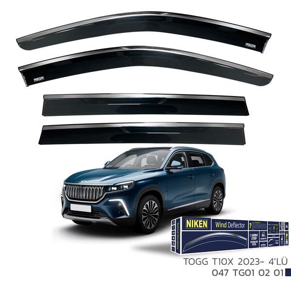 NIKEN 047TG010201 KROMLU CAM RÜZGARLIĞI TOGG T10X 2023- 4LÜ