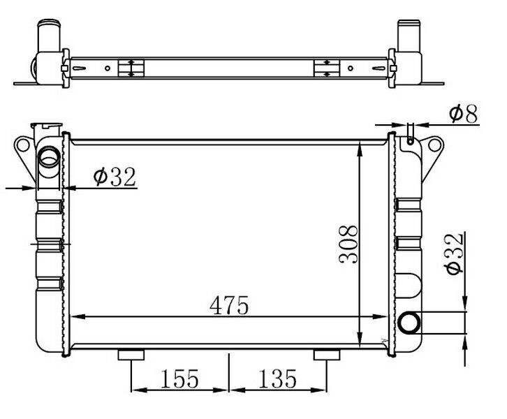ORIS BRN057026 RADYATOR BRAZİNG MT 475X308X26 12