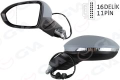 GVA 1075283 DIŞ DİKİZ AYNASI SOL ELEKTRİKLİ ISITMALI SİNYALLİ HAFIZALI ASTARLI ASFERİK VW GOLF 20 >