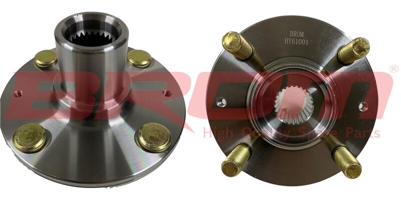 BROM HY61001 ÖN TEKER PORYASI RULMANSIZ HYUNDAI ACCENT MILENYUM ADMIRE ERA 01-10 / İ20 08-> / GETZ 02-09 / KIA PICANTO 04-> ABS SİZ ARAÇLAR İÇİN