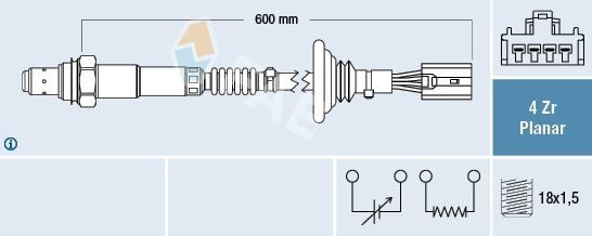 FAE 77611 OKSIJEN SENSORU VOLVO S40 I 644 2.0 T4 00>03 V40 645 2.0 T4 00>04