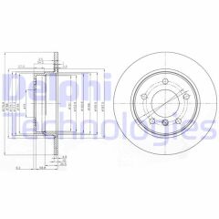 DELPHI BG3948C FREN DISKI ARKA BMW E81 E87