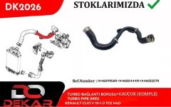 DEKAR DK2026 TURBO BAĞLANTI BORUSU KAUÇUK KOMPLE CLIO V 19> 1.0 TCE H4D