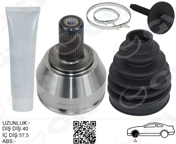 GVA 4437012K ÖN AKS KAFASI DIŞ SAĞ-SOL MONDEO IV 07>14 S MAX GALAXY 06>15 1.6TDCI-2.0TDCI VOLVO V60 I T5 13>18 V70 III D3-D4 10>15 XC60 I D3-D4 09>14