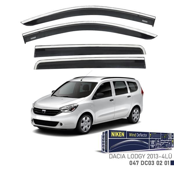 NIKEN 047DC030201 KROMLU CAM RÜZGARLIĞI DACIA LODGY 2013- 4LÜ