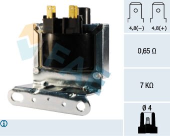 FAE 80262 ATEŞLEME BOBİNİ ASTRA F 1.4-1.6-1.8- CORSA A-B 1.2-1.4-VECTRA A 1.6-1.8-VECTRA B 1.6 C14NZ