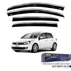 NIKEN 047VW010201 KROMLU CAM RÜZGARLIĞI VW GOLF 6 2009-2013 4LÜ