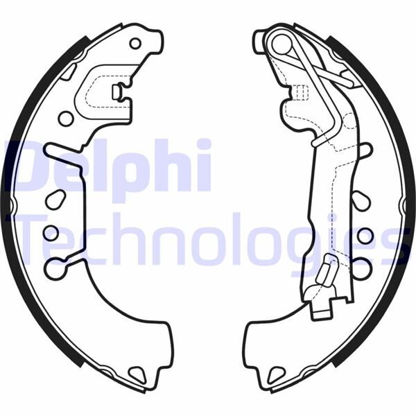 DELPHI LS2135 ARKA PABUÇLI FREN BALATASI FIAT EGEA 15> 500 L 12> FIORINO 14> 0.9 1.3D MTJ 1.4 1.6D MTJ