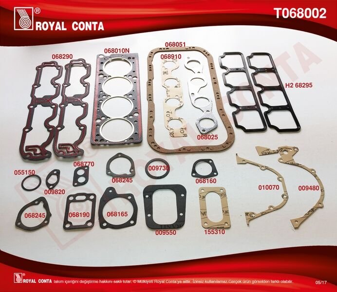 ROYAL T068002 MOTOR TAKIM CONTA KEÇESİZ TMPR 2.0 159 A5.046 - 159 A6.046