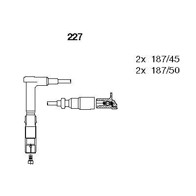 BREMI 227 ATESLEME KABLOSU SETI MERCEDES M111 W202 W124 S124 C124
