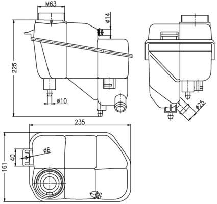MAHLE CRT202000S RADYATOR YEDEK SU DEPOSU MERCEDES C219 W211 S211