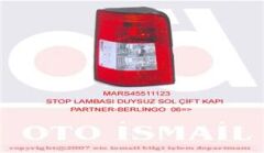 MARS 511123 STOP LAMBASI DUYSUZ SOL ÇİFT KAPI PARTNER-BERLINGO 06 >