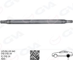 GVA 4499153 AKS MILI ARKA SOL INCE KISA 840mm MERCEDES SPRINTER B906 . VW CRAFTER 30-35-50 Z:26-29