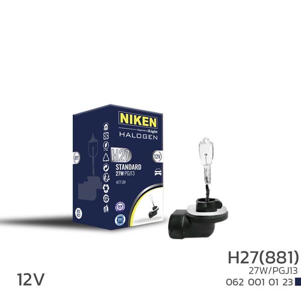 NIKEN 0620010123 NIKEN H27W/2 881 27W HALOJEN AMPUL PGJ13 12V