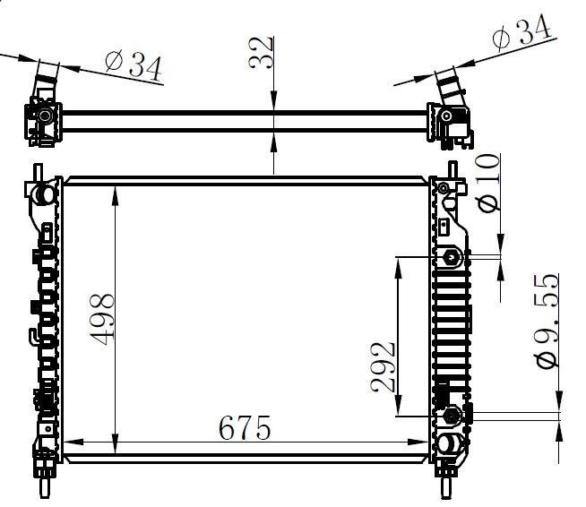 ORIS BCH590032 RADYATOR BRAZİNG AT 675X498X32 CAPTİVA 2.2 CDTI 2006 606256-42400244