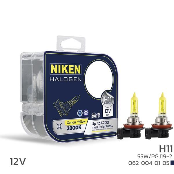 NIKEN 0620040105 NIKEN 12V H11 55W SARI IŞIK AMPUL PG319-2 2800K