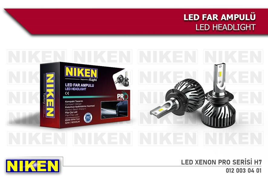 NIKEN 0120030401 AMPÜL LED XENON PRO SERISI H7