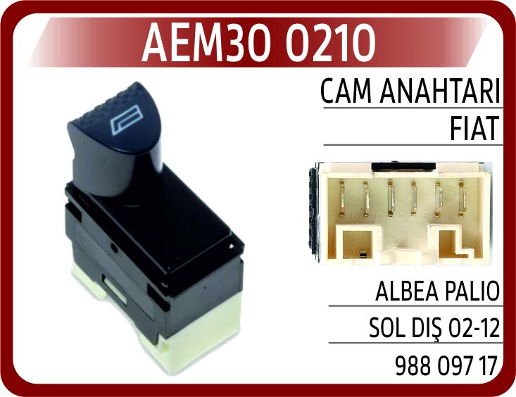AEM30 0210 CAM ANAHTARI FIAT ALBEA PALIO SOL DIŞ 02-12