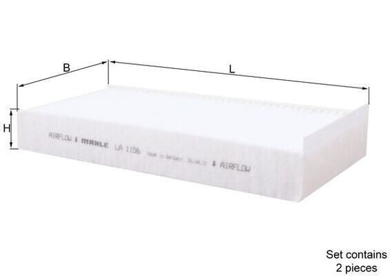 MAHLE LA1156-S POLEN FILTRESI TAKIMI BMW F40 F44 F45 F46 F48 F39 . MINI F54 F55 F56 F57 F60