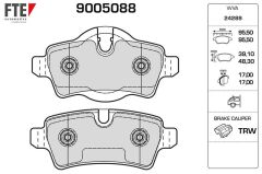VALEO 9005088 FREN BALATASI ARKA MINI R55 R56 R57 R58 R59 FTE