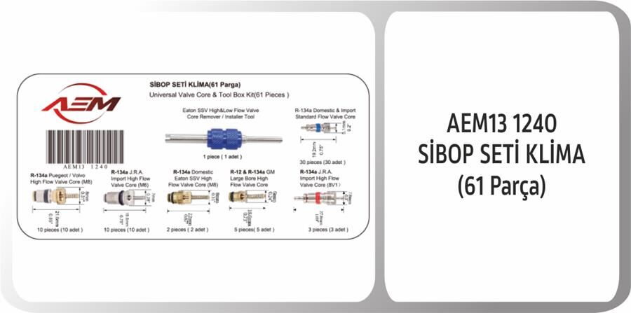 AEM13 1240 SİBOP SETİ KLİMA 61 ADET