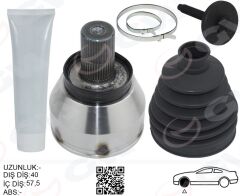 GVA 4499120K AKS KAFASI DIŞ ÖN SAĞ-SOL S60 II 10>V70 III 07-16 GALAXY 2.0 TDCi 06-15 MONDEO IV 2.0 TDCI 07-14