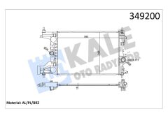 KALE 349200 RADYATÖR MEKANİK ASTRA J-ZAFIRA TOURER C-CRUZE 1.4-1.6 AL/PL/BRZ 580x398x16