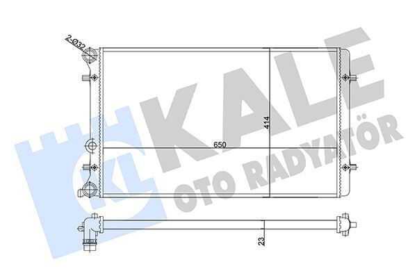 KALE 356980 SU RADYATÖRÜ AUDI A3-TT-SEAT LEON-TOLEDO II-SKODA OCTAVIA I-VW BORA-GOLF IV 1.6 1.8T 1.9TDI 98 > MT AC NAC MEKANİK 650x414x23 1J0121253J-1J0121253N-1J0121253Q-1J0121253AT-1J0121253R
