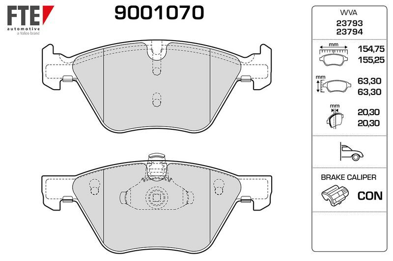 VALEO 9001070 FREN BALATASI ON BMW E60 E61 E90 E91 E92 E93 E84 E89 FTE