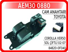 AEM30 0880 CAM AÇMA DÜĞMESİ SOL ÇİFTLİ TOYOTA COROLLA 1.4L 1.6L 4ZZ-FE 3ZZ-FE ZZE120 ZZE121 VVTi SEDAN 02-06 / 1.4L 1NDTV NDE120 04-06 / VERSO 1.6L 3ZZ-FE ZNR10 04-09 2.2L 2ADFTV AUR10 04-09