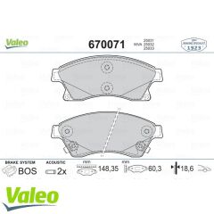 VALEO 9001047 ÖN BALATA 15 INC ASTRA J 1.3 CDTI-1.4-1.4 TURBO-1.6 1.7 CDTİ 2.0CDTİ 10>AVEO 11>CRUZE 11>