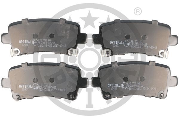 OPTIMAL BP-12454 ARKA FREN BALATASI INSIGNIA A 08>17 SAAB 9.5 10> MALIBU 2.0D 2.4 12> 16 İNÇ JANT