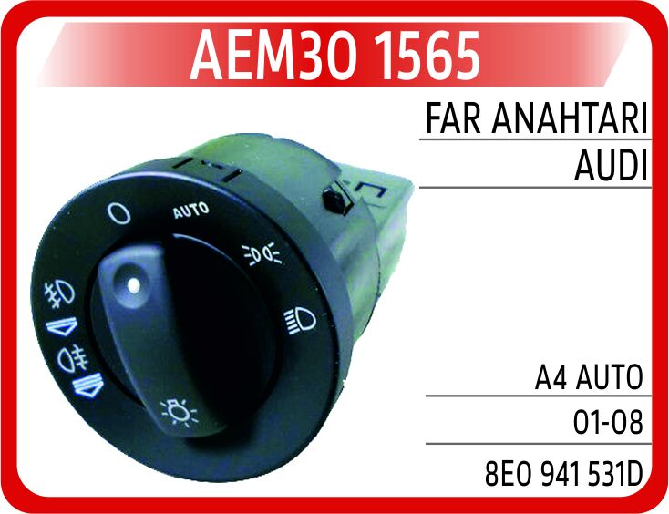 AEM30 1565 FAR ANAHTARI AUDI A4 AUTO 01-08