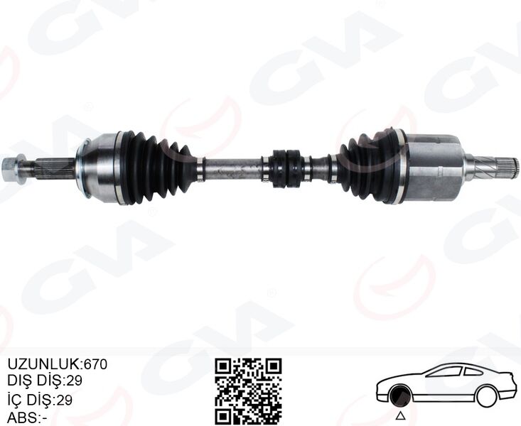 GVA 4499903 KOMPLE AKS SOL NISSAN QASHQAI 1.6L Dci R9M dizel J11 13-> OTOMATİK VİTES